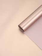 Плёнка матовая для цветов и букетов, двухсторонняя «Цветной блеск» пудра, бронза, 0.58×10 м - фото 23524263