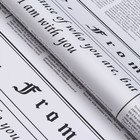 Плёнка матовая двухсторонняя "Газета на белом" сиреневый, 0,58 х 10 м - Фото 5