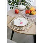 Салфетка сервировочная на стол Доляна «Солнце», d=30 см, цвет белый - фото 7146440