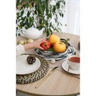 Салфетка сервировочная на стол Доляна «Солнце», d=30 см, цвет чёрный - Фото 3