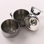 Ланч бокс TAKE IT EASY. 1.4 л. 13.3×17.5 см, с отделениями для еды, с ручкой, нержавеющая сталь - Фото 2