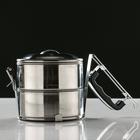 Ланч бокс TAKE IT EASY. 1.4 л. 13.3×17.5 см, с отделениями для еды, с ручкой, нержавеющая сталь - Фото 4