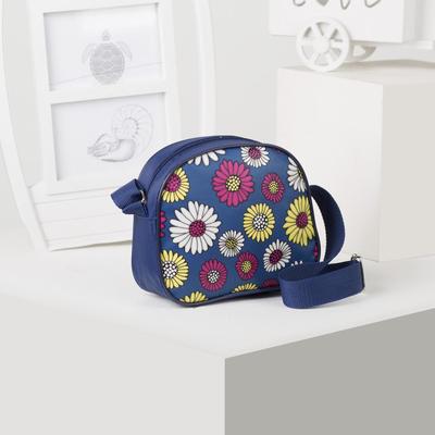 Сумочка детская, отдел на молнии, регулируемый ремень, цвет синий