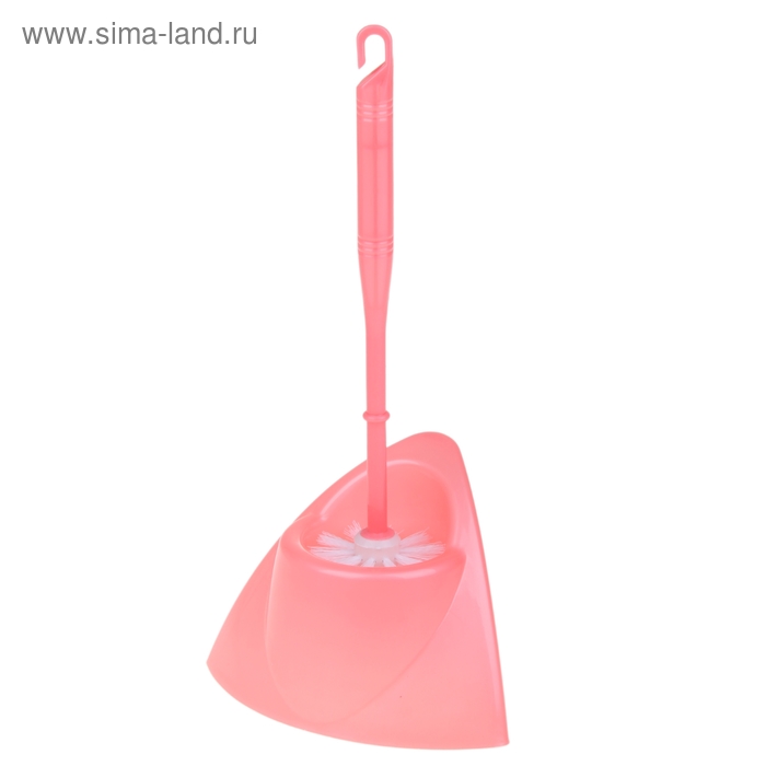 Ершик для унитаза с подставкой угловой 41 см, цвет МИКС - Фото 1