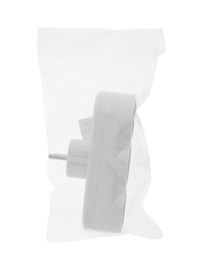 Тройник для розетки, 16 А, 220 В, 3 розетки, с заземлением, белый