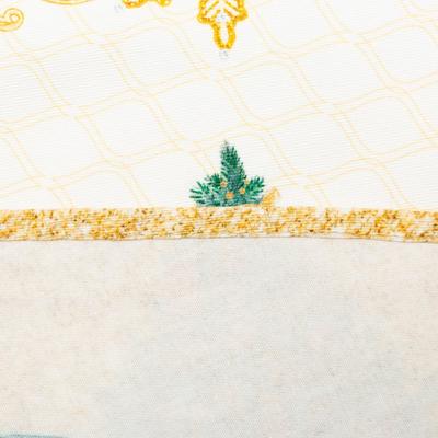 Скатерть новогодняя «Этель» Golden Christmas, d=215 ± 2 см с ГМВО, 100% хлопок, саржа 190 г/м²