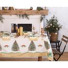 Скатерть новогодняя «Этель» Golden Christmas, d=215±2 см с ГМВО, 100% хлопок, саржа 190 г/м² - Фото 2