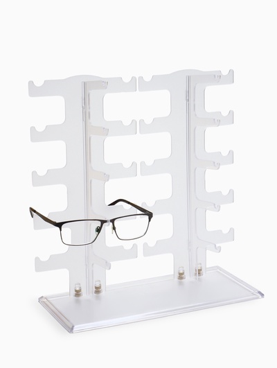 Подставка под очки 10 мест, 32×13×31 см, настольная, прозрачная