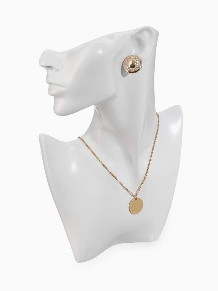 Бюст для украшений «QF. Половина лица», отверстие под серьгу, 18×5×26 см, белый - Фото 1