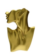 Бюст для украшений QF, пол-лица, отверстие под серьгу, 18×5×28 см, цвет золото - Фото 4