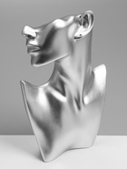 Бюст для украшений «QF. Половина лица», отверстие под серьгу, 18×5×26 см, цвет серебро - Фото 5