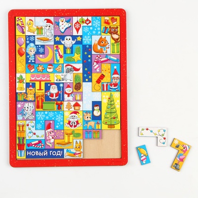 Тетрис Лесная мастерская «Новый год! Любимый праздник», 48 деталей