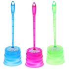 Ершик для унитаза с подставкой, цвет МИКС - Фото 3