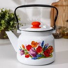 Чайник «Тюльпан Май», 2,3 л, с кнопкой, индукция, цвет белый - фото 4310124