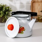 Чайник эмалированный «Тюльпан Май», 2,3 л, цвет белый - Фото 2