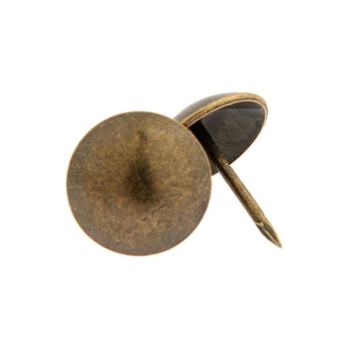 Гвозди ТУНДРА, декоративные, обивочные, 19×22 мм, бронза, 200 шт.