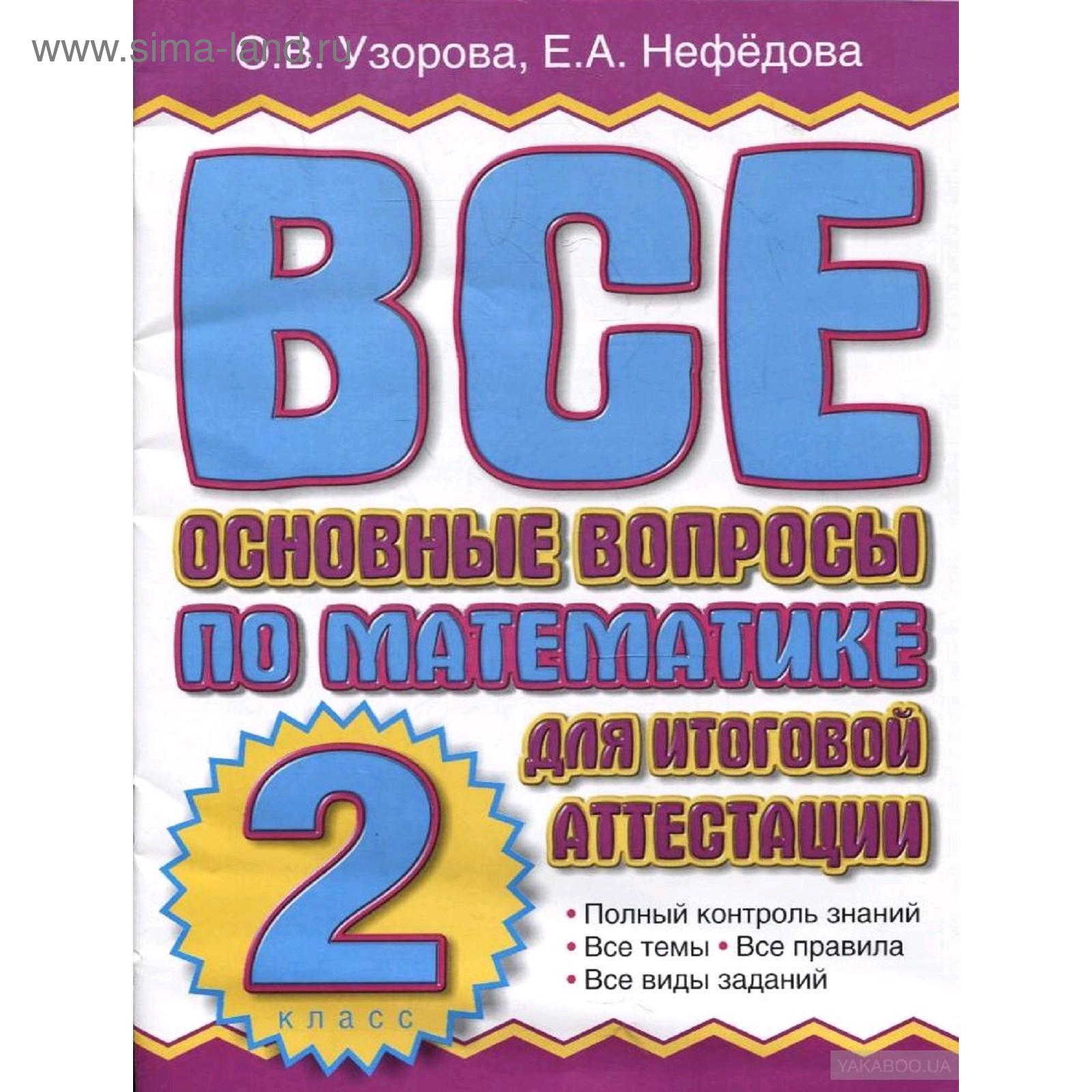 Все основные вопросы по математике для итоговой аттестации. 2 класс