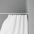 Карниз для ванной комнаты, телескопический 120-220 см, цвет белый - фото 9354591