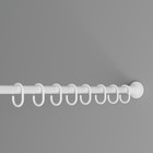 Карниз для ванной комнаты раздвижной, 110-200 см, белый - Фото 7