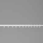 Карниз для ванной комнаты раздвижной, 110-200 см, белый - Фото 8