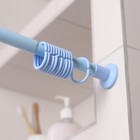 Карниз для ванной комнаты, телескопический 120-220 см, цвет голубой - Фото 5