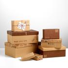 Набор крафтовых коробок 10 в 1, упаковка подарочная, «Почта», 12 х 7 х 4 - 32.5 х 20 х 12.5 см - Фото 8