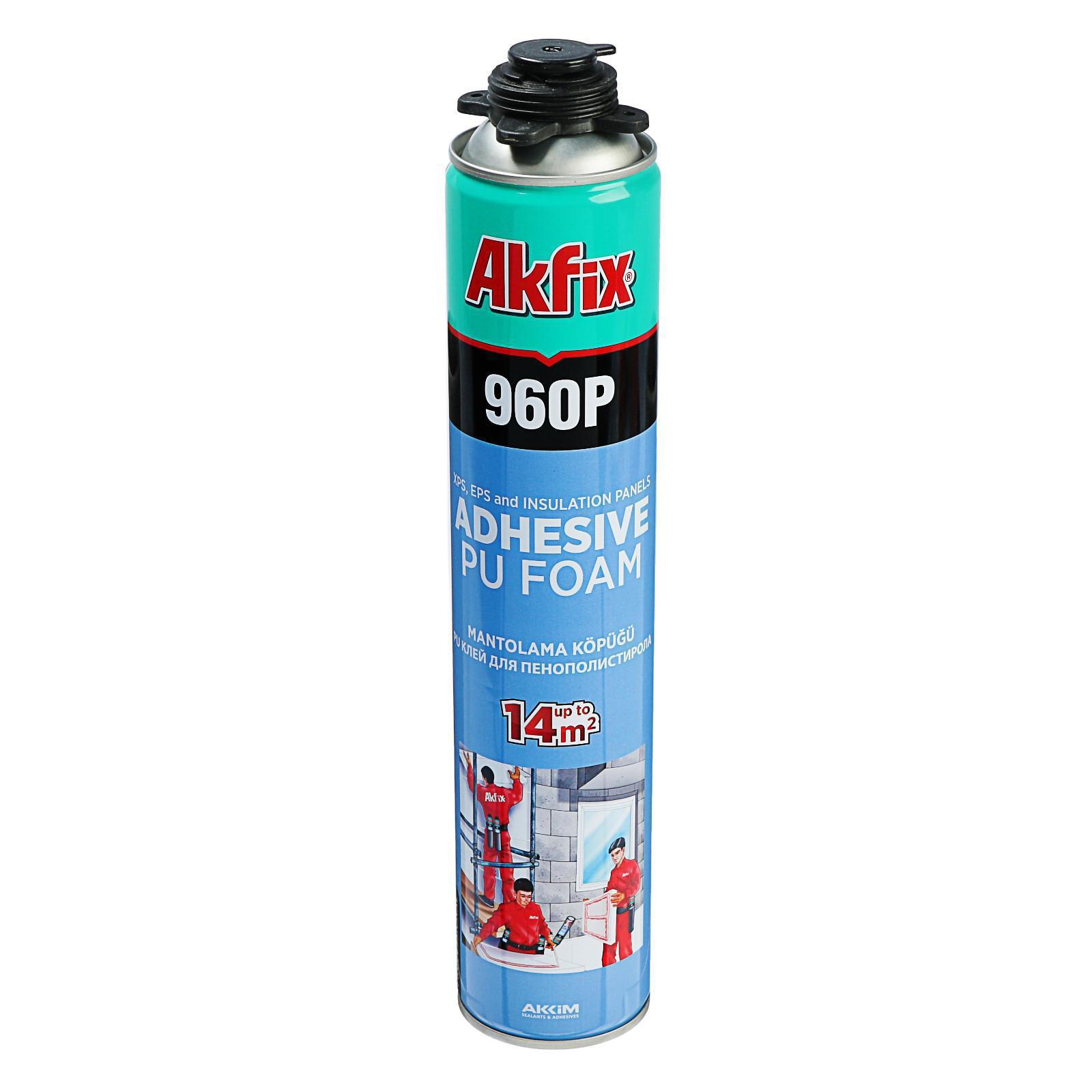 Клей пена профессиональная AKFIX 960Р 800мл (14м2)