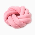 Подушка - узел декоративная «Этель», d=33 см, велюр, розовая - Фото 5