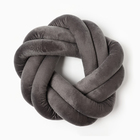 Подушка-узел «Этель», d=33 см, цвет серый, велюр - Фото 2