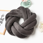 Подушка-узел «Этель», d=33 см, цвет серый, велюр - Фото 3