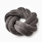 Подушка-узел «Этель», d=33 см, цвет серый, велюр - Фото 4