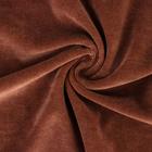 Отрез трикотажный для рукоделия, велюр, цвет коричневый, 45 × 50 см - Фото 2