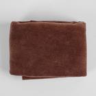 Ткань для рукоделия, велюр на трикотажной основе, цвет коричневый, лоскут 45×50 см - Фото 3