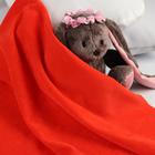 Ткань для рукоделия, велюр на трикотажной основе, красная, лоскут 45×50 см - Фото 2