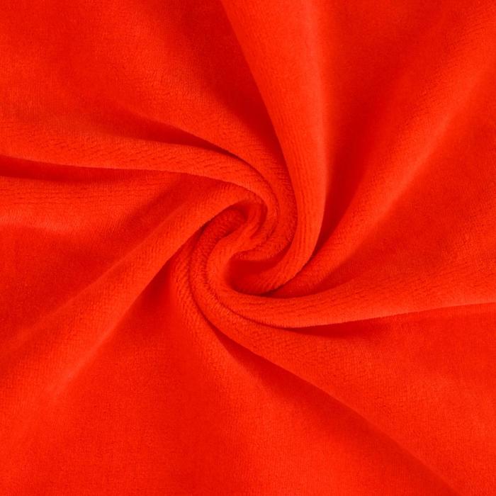 Ткань для рукоделия, велюр на трикотажной основе, красная, лоскут 45×50 см - Фото 1