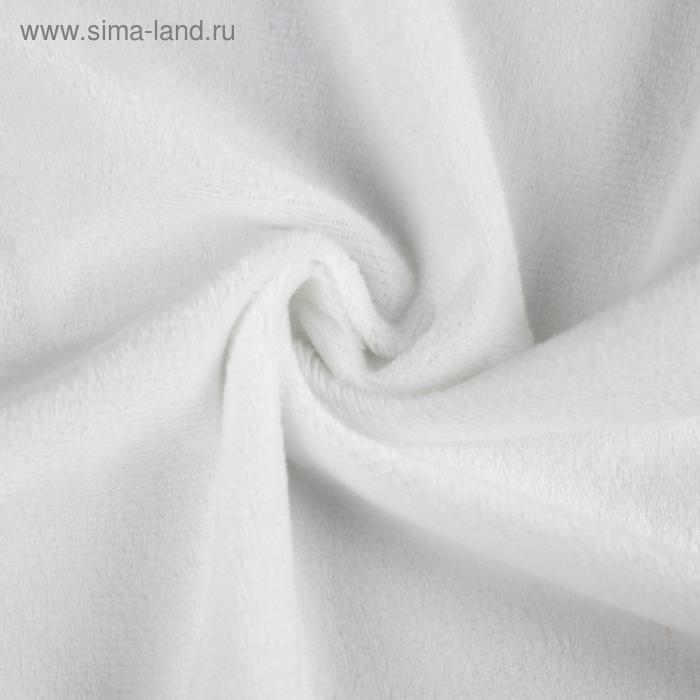 Отрез для рукоделия, плюш, белый, 53×50 см - Фото 1