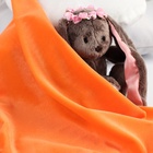 Ткань для рукоделия, плюш, оранжевая, лоскут 53×50 см - Фото 2