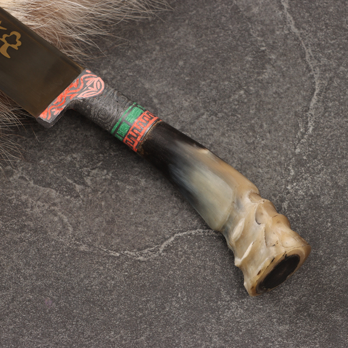 Нож Пчак Шархон - Большой, сайгак, гарда олово гравировка. ШХ-15 (17-19 см) - фото 1905671047