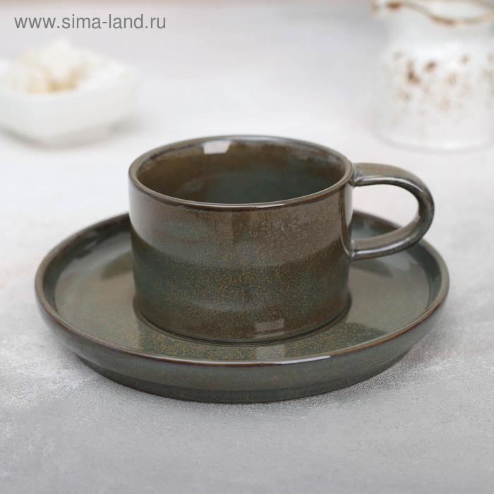 Чайная пара керамическая «Пайро», чашка 220 мл, блюдце