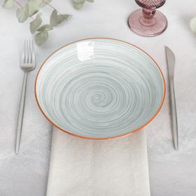 Тарелка керамическая глубокая «Искушение», 650 мл, d=20,5 см, цвет серый