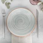Тарелка керамическая обеденная «Искушение», d=22 см, цвет серый - фото 1006029