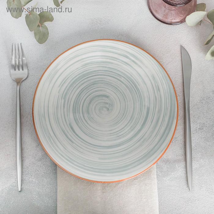 Тарелка керамическая обеденная «Искушение», d=22 см, цвет серый - Фото 1