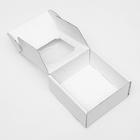 Коробка самосборная, с окном, белая, 19 х 18 х 9 см - Фото 3