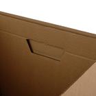 Короб архивный 335 x 445 x 270 мм, Fellowes Bankers Box "Basic", гофрокартон, коричневый - Фото 4