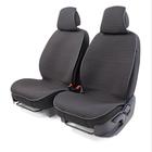 Накидки на передние сиденья Car Performance, 2 шт, fiberflax (лен), чёрный - фото 38512