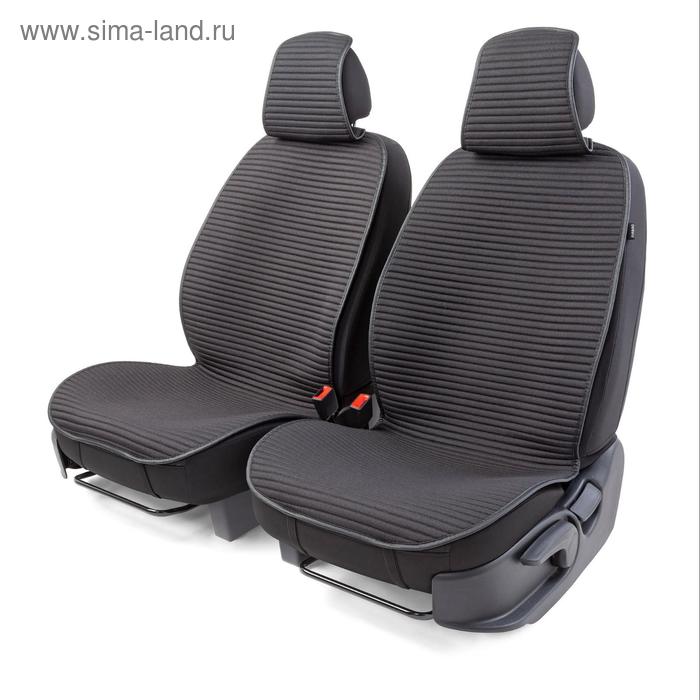 Накидки на передние сиденья Car Performance, 2 шт, fiberflax (лен), чёрный - Фото 1