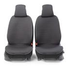 Накидки на передние сиденья Car Performance, 2 шт, fiberflax (лен), чёрный - Фото 2