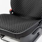 Накидки на передние сиденья CarPerforMANce, 2 шт, fiberflax (мягкий лен), ромб, чёрно-серый - Фото 6