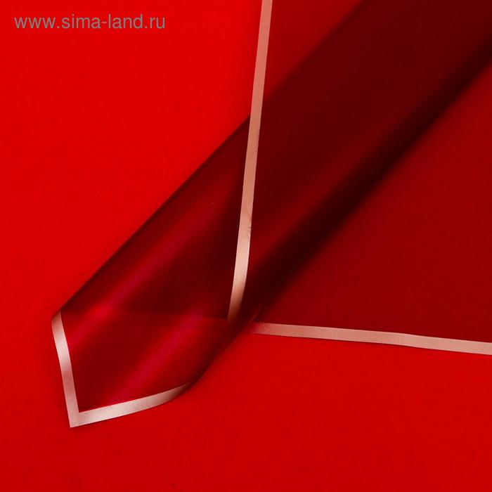 Пленка для цветов «Бронзовая полоса», бордо, 57×57 см ±5% см - Фото 1