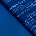 Плёнка матовая двухсторонняя "Послание" синий, 0,58 х 0,58 м - Фото 2